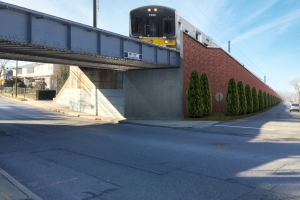 <span class="noise tag"></span>Illustrative Rendering of Sound Attenuation Wall - Atlantic Avenue, Carle Place